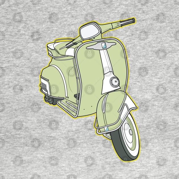 Vintage Vespa Scooter by funkymonkeytees